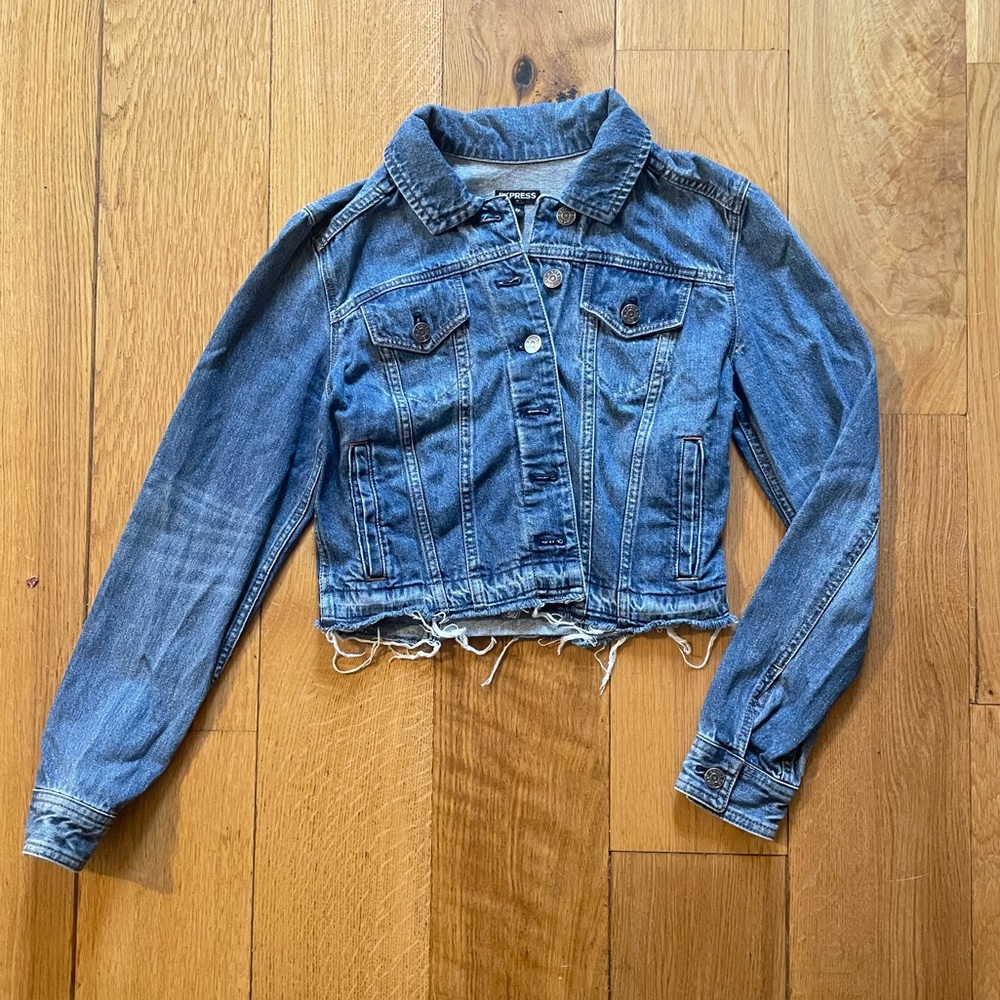 EXPRESS distressed denim jacket